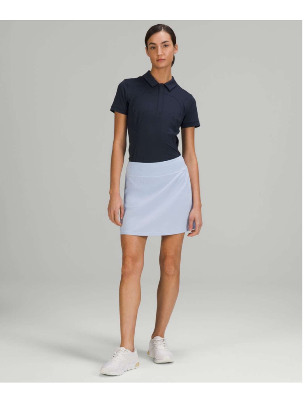Lululemon Pace Rival Mid-Rise Skirt Luxtreme In Blue Linen Size 4